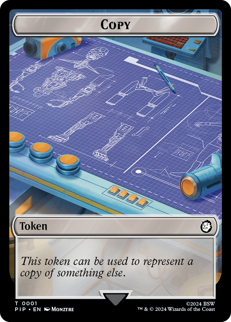 Human Knight // Copy Double-Sided Token [Fallout Tokens] MTG Single Magic: The Gathering  | Multizone: Comics And Games