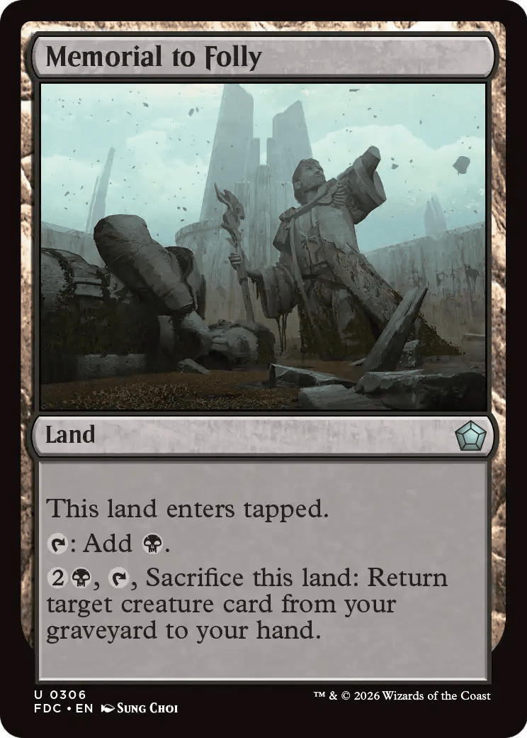 Memorial to Folly [Foundations Commander] MTG Single Magic: The Gathering  | Multizone: Comics And Games