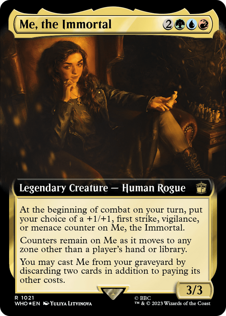 Me, the Immortal (Extended Art) (Surge Foil) [Doctor Who] MTG Single Magic: The Gathering  | Multizone: Comics And Games