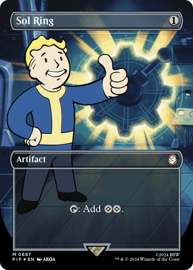 Sol Ring (Borderless) (Surge Foil) [Fallout] MTG Single Magic: The Gathering  | Multizone: Comics And Games