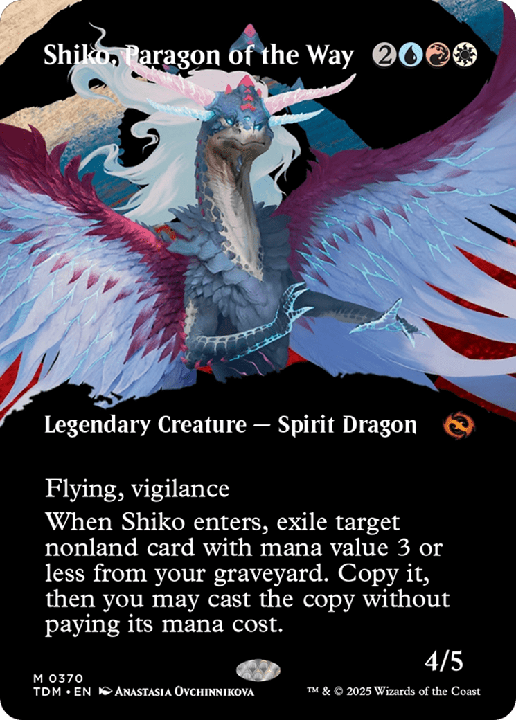 Shiko, Paragon of the Way (Borderless) [Tarkir: Dragonstorm] MTG Single Magic: The Gathering  | Multizone: Comics And Games