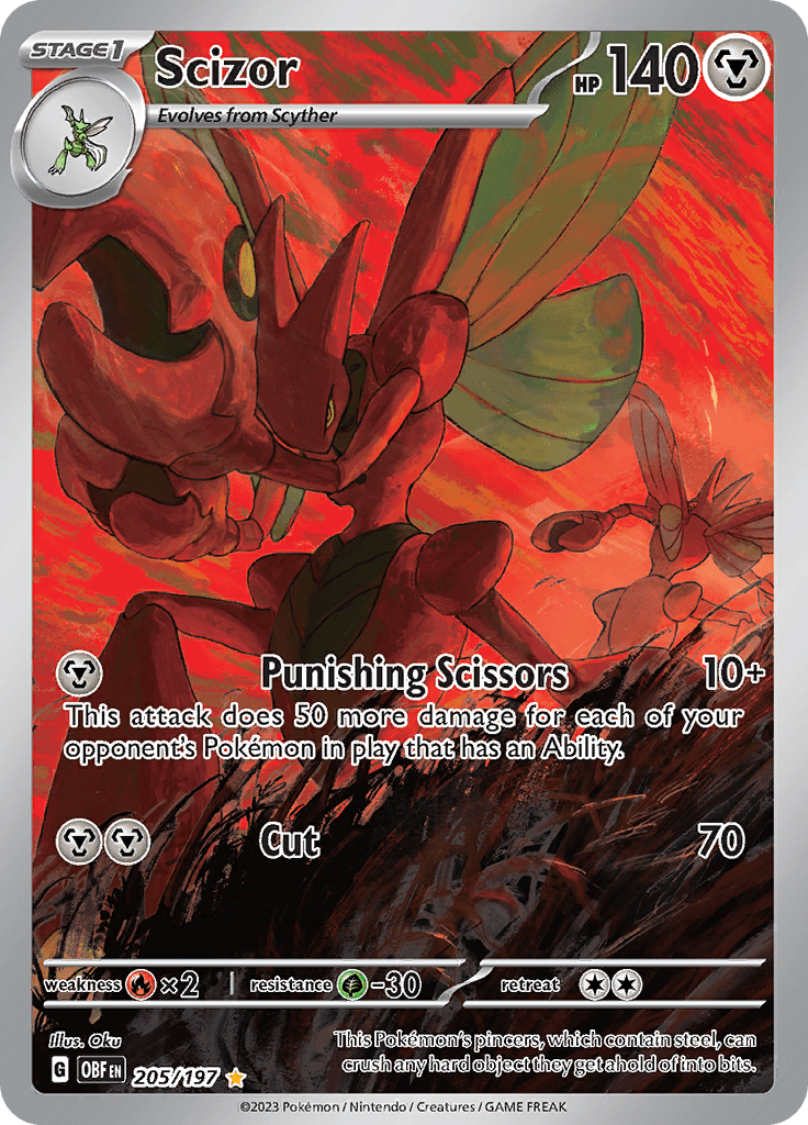 Scizor (205/197) [Scarlet & Violet: Obsidian Flames] Pokemon Single Pokémon  | Multizone: Comics And Games