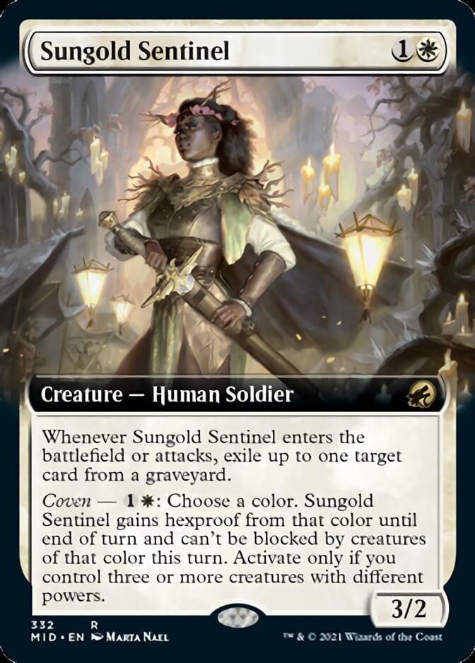 Sungold Sentinel (Extended Art) [Innistrad: Midnight Hunt] MTG Single Magic: The Gathering  | Multizone: Comics And Games