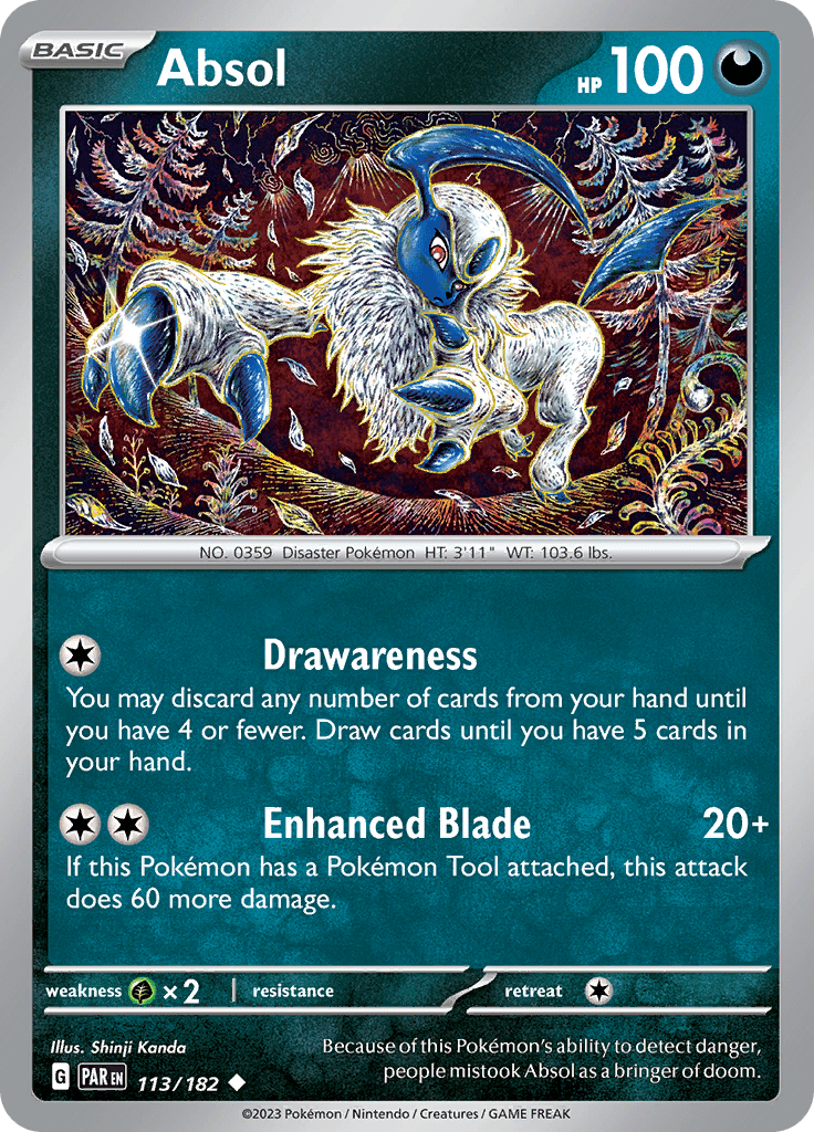 Absol (113/182) [Scarlet & Violet: Paradox Rift] Pokemon Single Pokémon  | Multizone: Comics And Games
