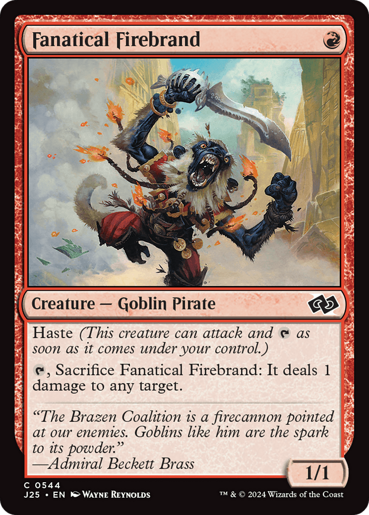 Fanatical Firebrand [Foundations Jumpstart] MTG Single Magic: The Gathering  | Multizone: Comics And Games