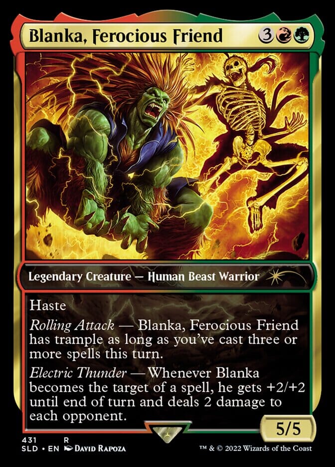 Blanka, Ferocious Friend [Secret Lair Drop Series] MTG Single Magic: The Gathering  | Multizone: Comics And Games