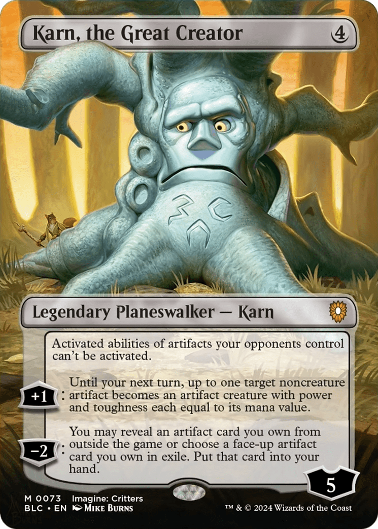 Karn, the Great Creator (Borderless) [Bloomburrow Commander] MTG Single Magic: The Gathering  | Multizone: Comics And Games
