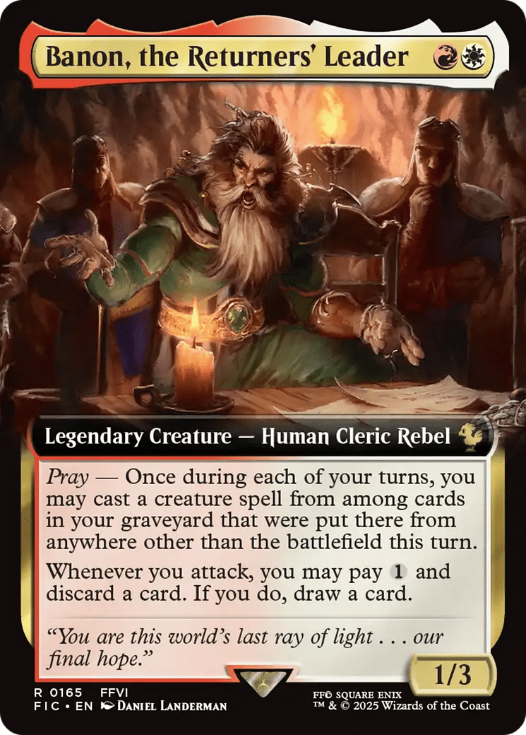 Banon, the Returners' Leader (Extended Art) [FINAL FANTASY Commander] MTG Single Magic: The Gathering  | Multizone: Comics And Games