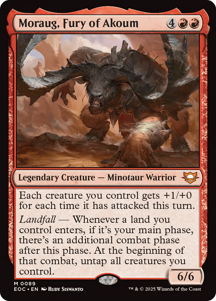 Moraug, Fury of Akoum [Edge of Eternities Commander] MTG Single Magic: The Gathering  | Multizone: Comics And Games