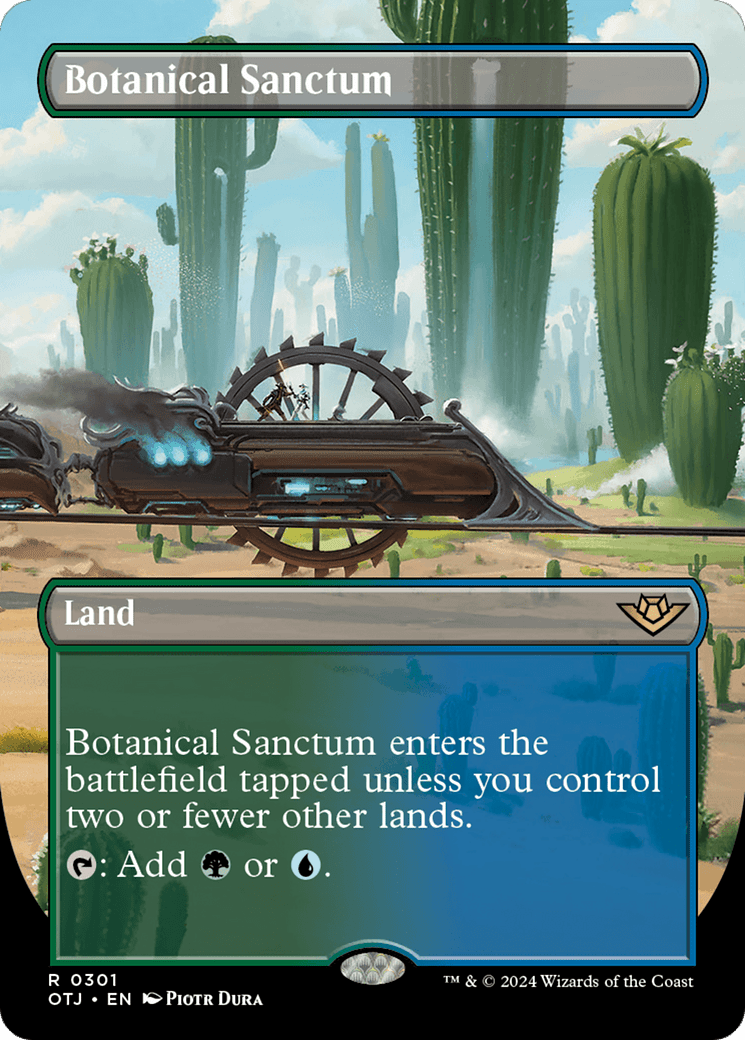 Botanical Sanctum (Borderless) [Outlaws of Thunder Junction] MTG Single Magic: The Gathering  | Multizone: Comics And Games