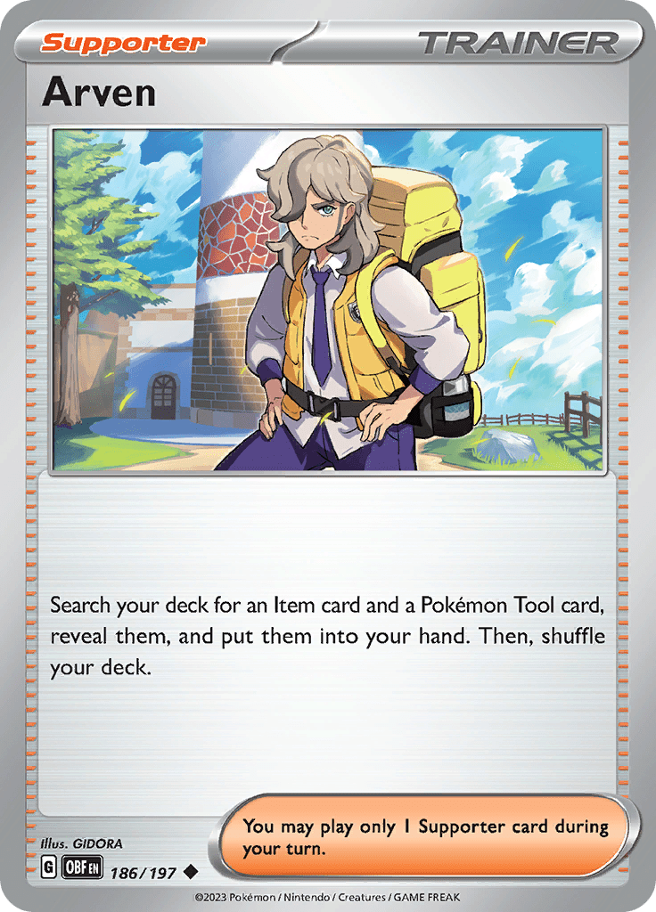 Arven (186/197) [Scarlet & Violet: Obsidian Flames] Pokemon Single Pokémon  | Multizone: Comics And Games