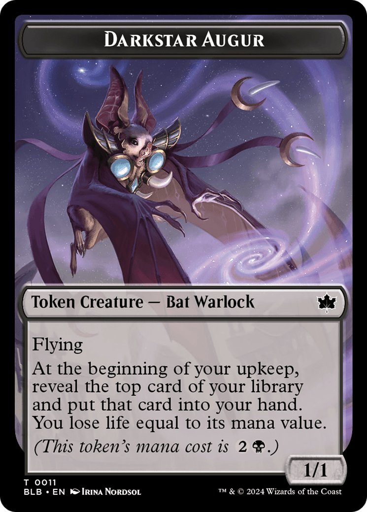 Darkstar Augur Token [Bloomburrow Tokens] MTG Single Magic: The Gathering  | Multizone: Comics And Games