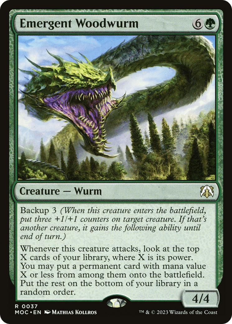 Emergent Woodwurm [March of the Machine Commander] MTG Single Magic: The Gathering  | Multizone: Comics And Games