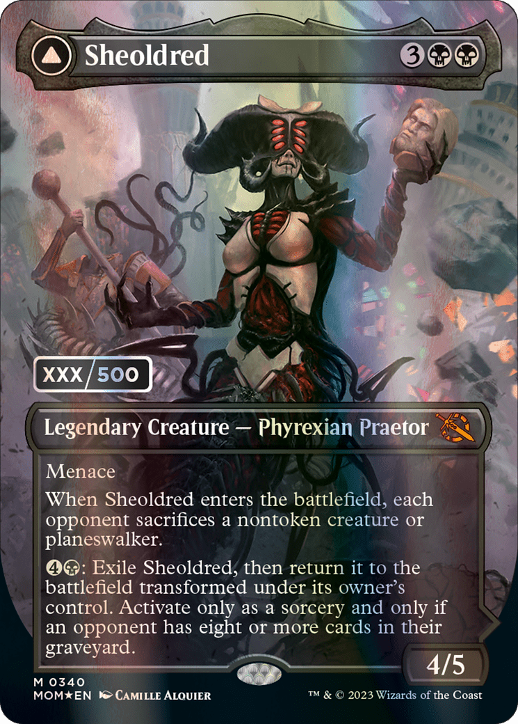 Sheoldred // The True Scriptures (Serialized) [March of the Machine] MTG Single Magic: The Gathering  | Multizone: Comics And Games