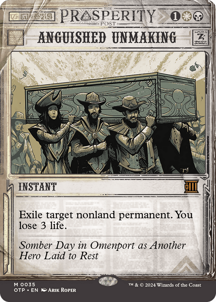 Anguished Unmaking [Outlaws of Thunder Junction: Breaking News] MTG Single Magic: The Gathering  | Multizone: Comics And Games