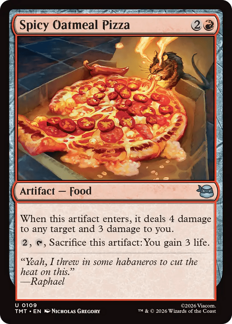 Spicy Oatmeal Pizza [Teenage Mutant Ninja Turtles] MTG Single Magic: The Gathering  | Multizone: Comics And Games