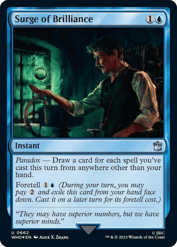 Surge of Brilliance (Surge Foil) [Doctor Who] MTG Single Magic: The Gathering  | Multizone: Comics And Games