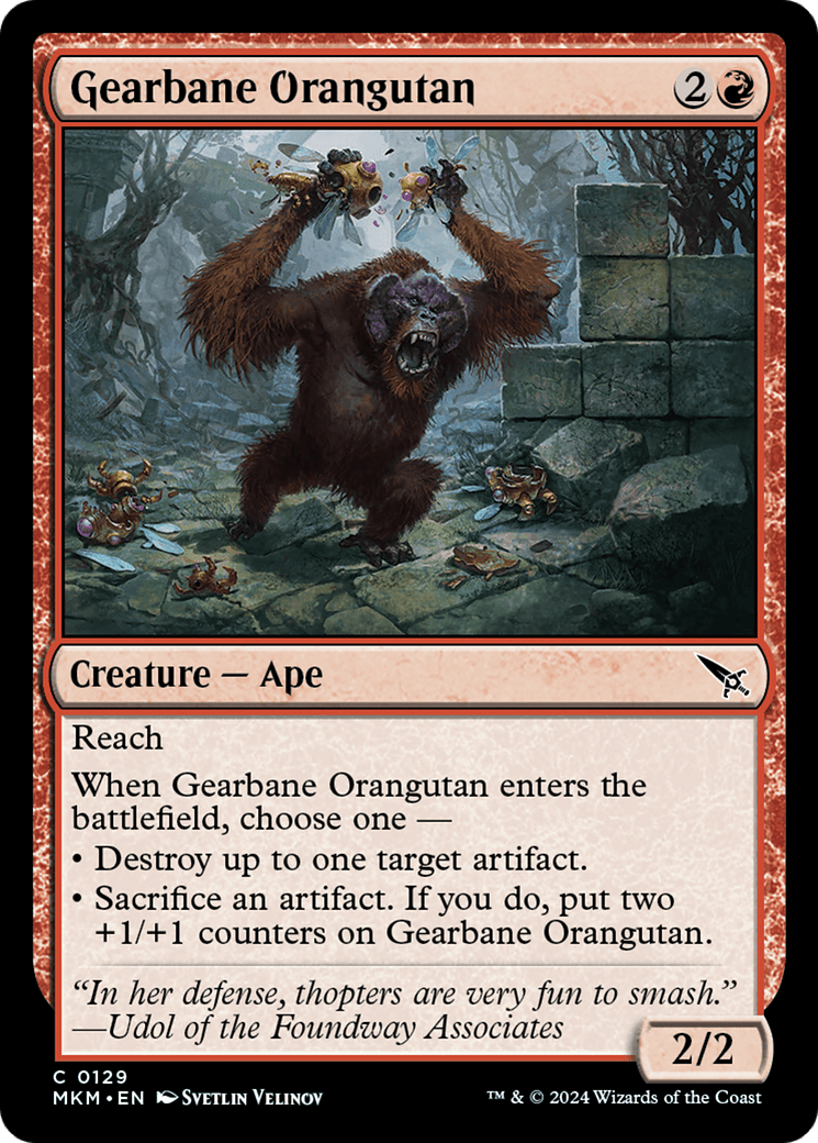 Gearbane Orangutan [Murders at Karlov Manor] MTG Single Magic: The Gathering  | Multizone: Comics And Games