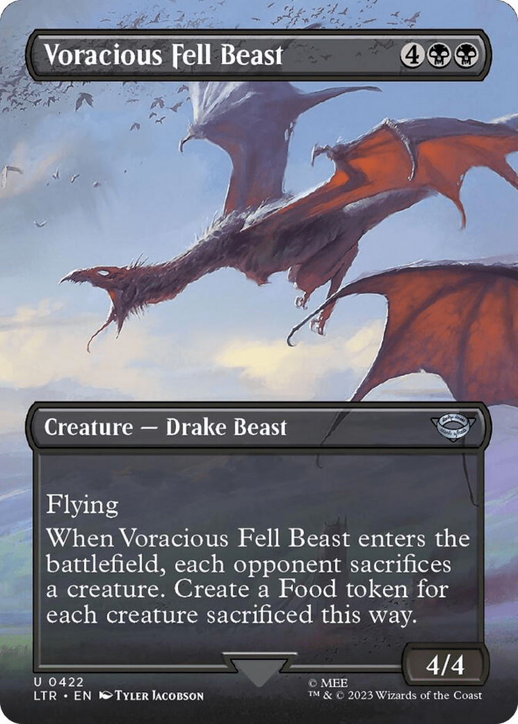 Voracious Fell Beast (Borderless Alternate Art) [The Lord of the Rings: Tales of Middle-Earth] MTG Single Magic: The Gathering  | Multizone: Comics And Games