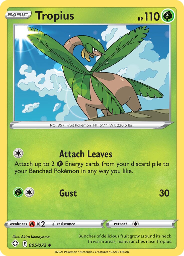 Tropius (005/072) [Sword & Shield: Shining Fates] Pokemon Single Pokémon  | Multizone: Comics And Games