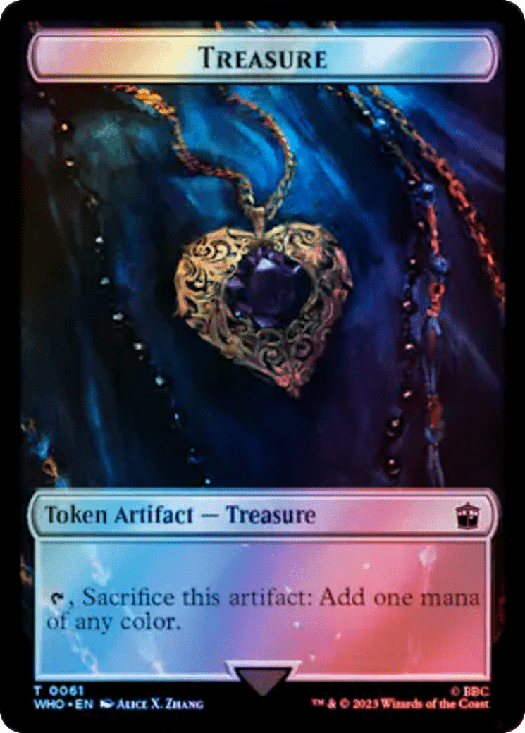 Alien // Treasure (0061) Double-Sided Token (Surge Foil) [Doctor Who Tokens] MTG Single Magic: The Gathering  | Multizone: Comics And Games