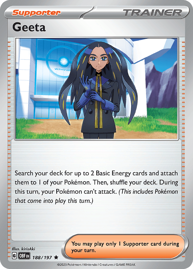 Geeta (188/197) [Scarlet & Violet: Obsidian Flames] Pokemon Single Pokémon  | Multizone: Comics And Games