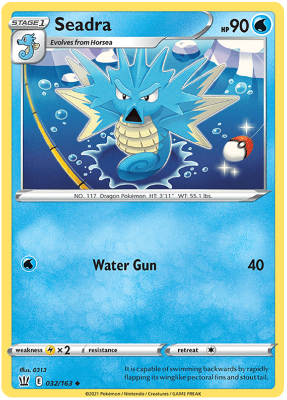 Seadra (032/163) [Sword & Shield: Battle Styles] Pokemon Single Pokémon  | Multizone: Comics And Games