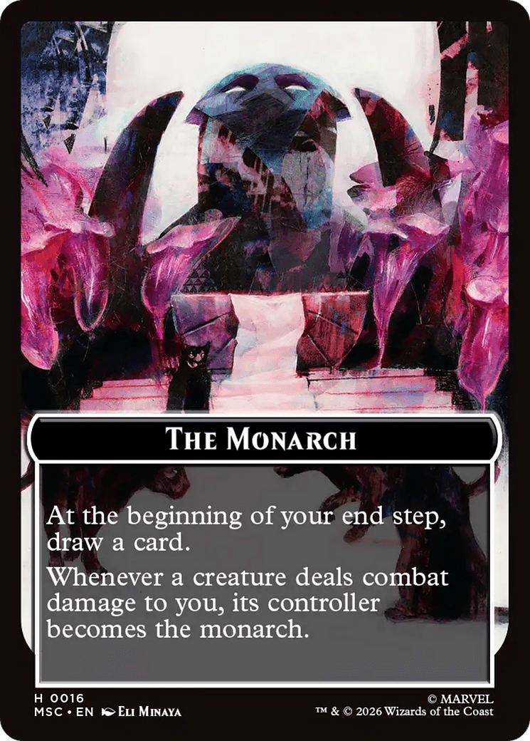 The Monarch (016) // Vibranium (031) Double-Sided Token (Surge Foil) [Marvel Super Heroes Commander Tokens] MTG Single Magic: The Gathering  | Multizone: Comics And Games