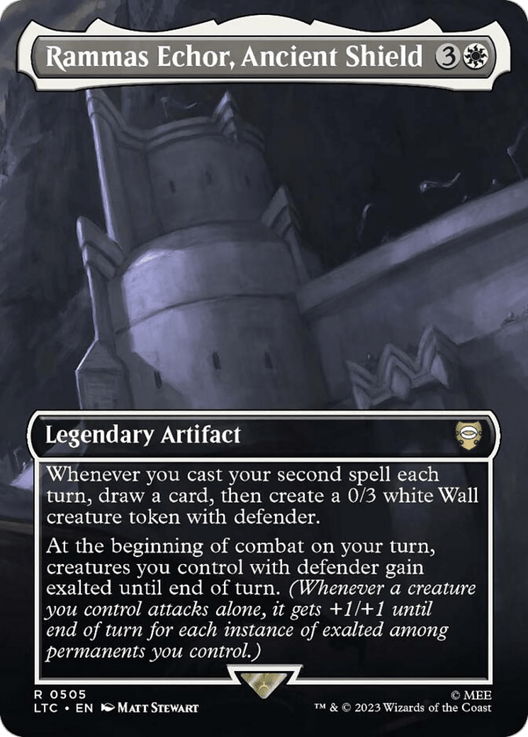 Rammas Echor, Ancient Shield (Borderless) [The Lord of the Rings: Tales of Middle-Earth Commander] MTG Single Magic: The Gathering  | Multizone: Comics And Games