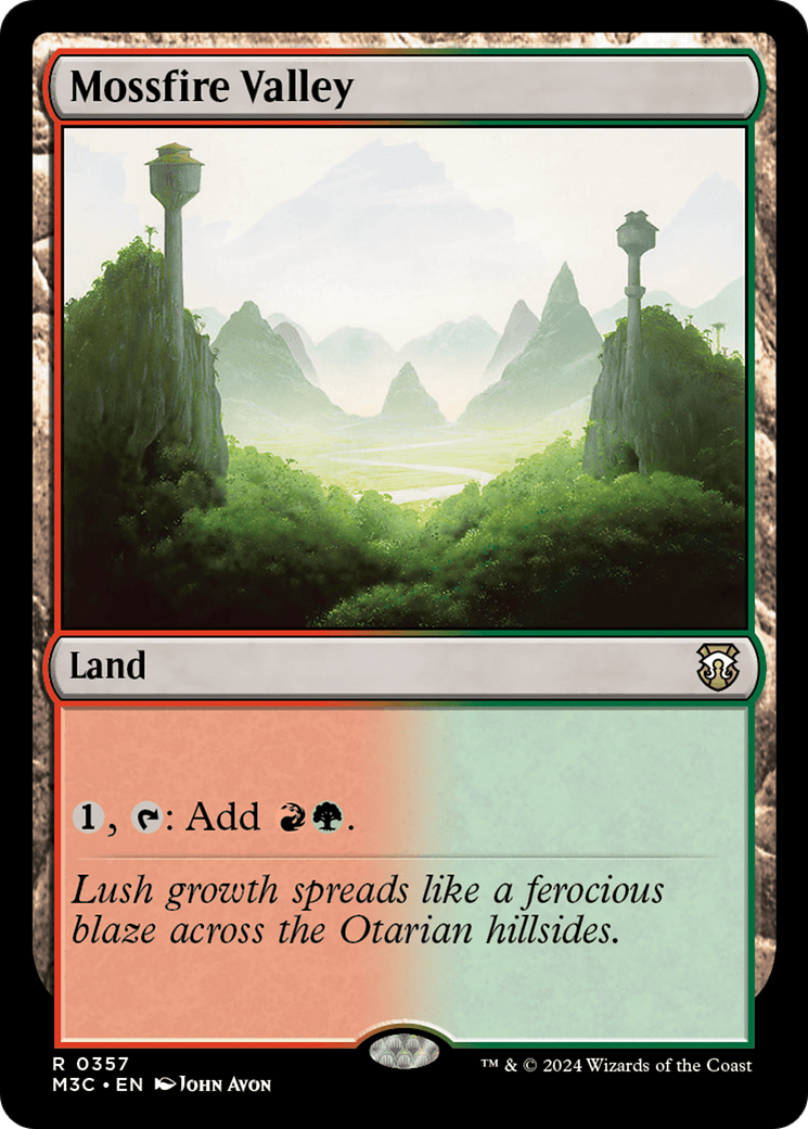 Mossfire Valley (Ripple Foil) [Modern Horizons 3 Commander] MTG Single Magic: The Gathering  | Multizone: Comics And Games