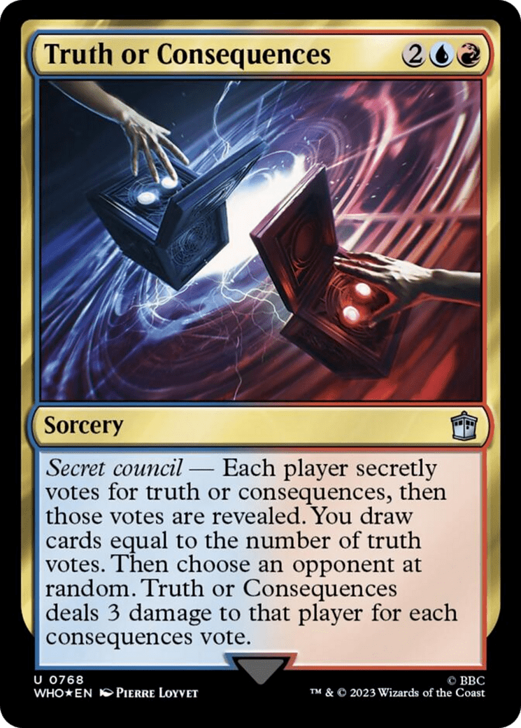 Truth or Consequences (Surge Foil) [Doctor Who] MTG Single Magic: The Gathering  | Multizone: Comics And Games