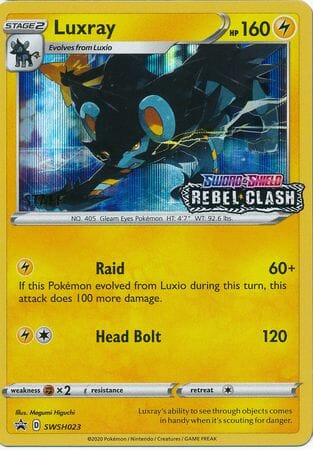 Luxray (SWSH023) (Staff Prerelease Promo) [Sword & Shield: Black Star Promos] Pokemon Single Pokémon  | Multizone: Comics And Games