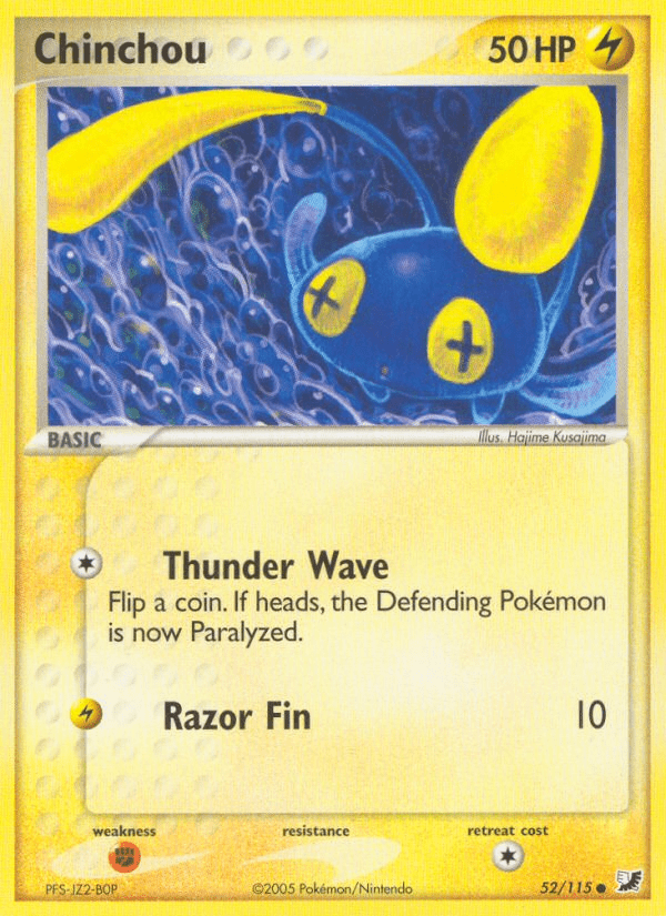 Chinchou (52/115) [EX: Unseen Forces] Pokemon Single Pokémon  | Multizone: Comics And Games