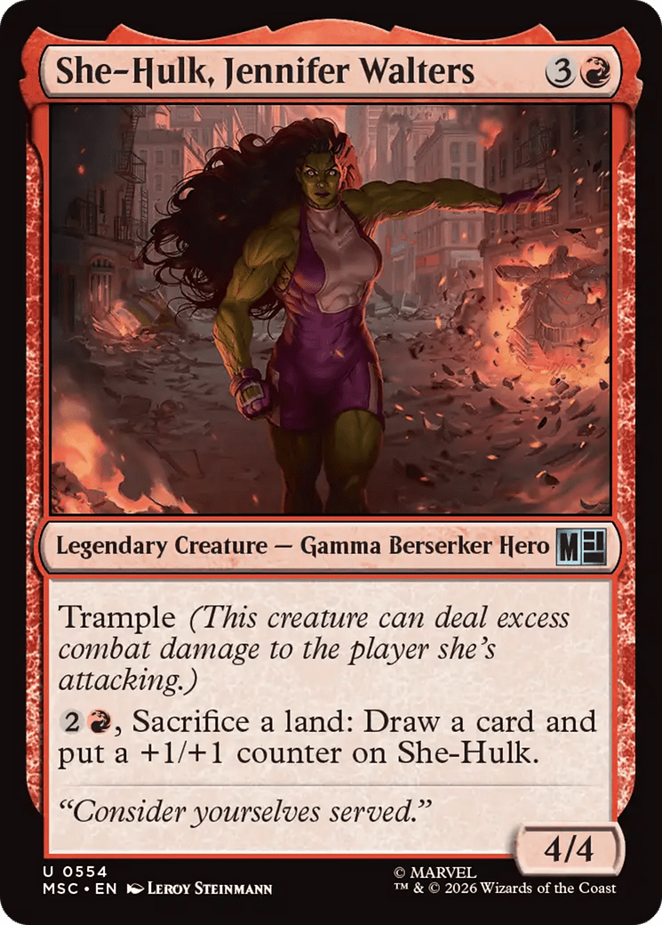 She-Hulk, Jennifer Walters [Marvel Super Heroes Commander] MTG Single Magic: The Gathering  | Multizone: Comics And Games
