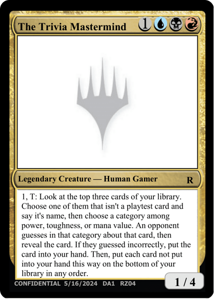 The Trivia Mastermind [Unknown Event] MTG Single Magic: The Gathering  | Multizone: Comics And Games