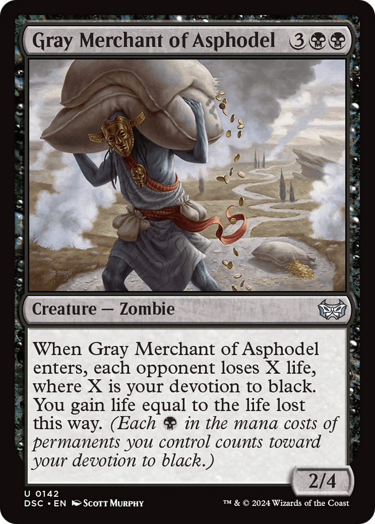 Gray Merchant of Asphodel [Duskmourn: House of Horror Commander] MTG Single Magic: The Gathering  | Multizone: Comics And Games