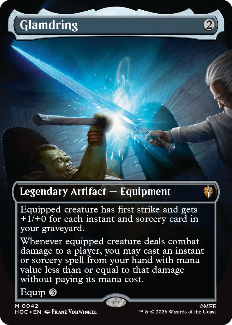 Glamdring (Borderless) [The Hobbit: Eternal-Legal] MTG Single Magic: The Gathering  | Multizone: Comics And Games