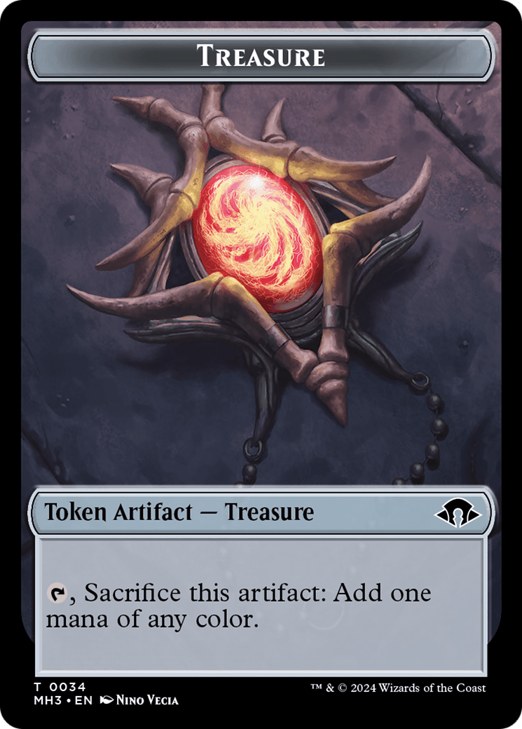 Treasure (Ripple Foil) // Copy Double-Sided Token [Modern Horizons 3 Tokens] MTG Single Magic: The Gathering  | Multizone: Comics And Games