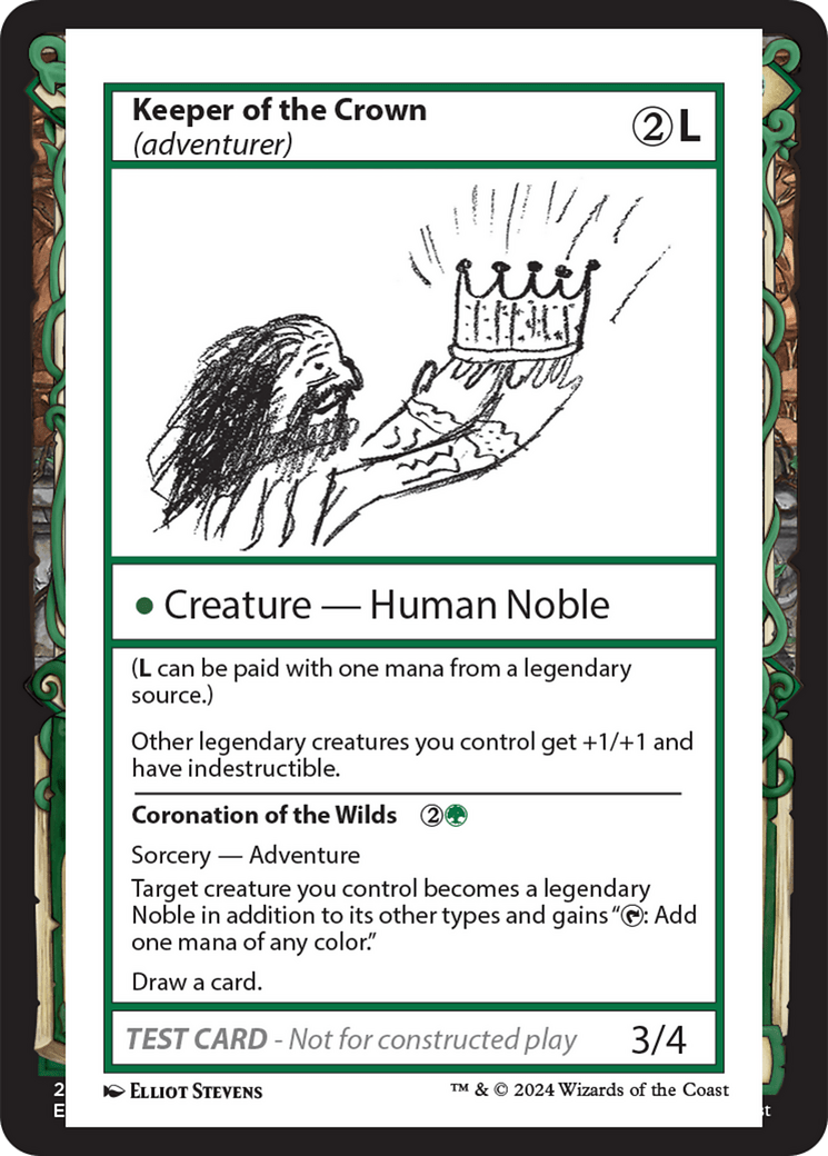Keeper of the Crown (adventurer) [Mystery Booster 2 Playtest Cards] MTG Single Magic: The Gathering  | Multizone: Comics And Games
