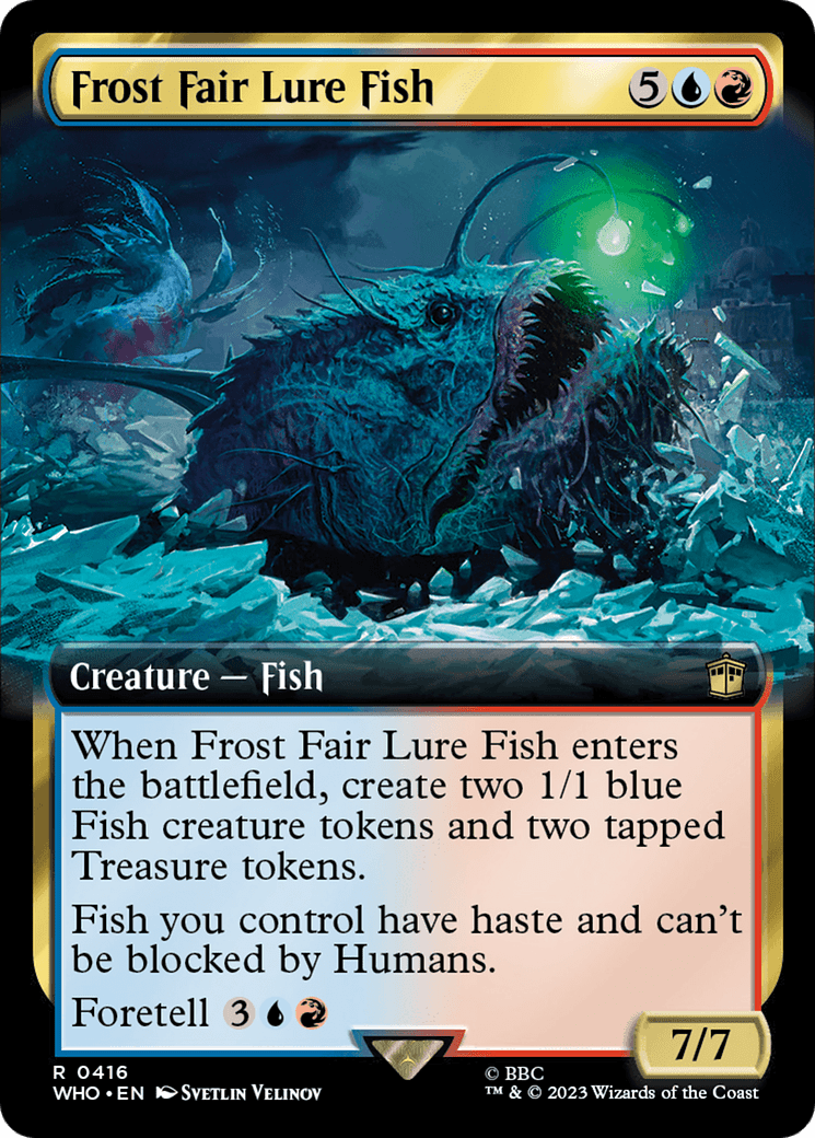 Frost Fair Lure Fish (Extended Art) [Doctor Who] MTG Single Magic: The Gathering  | Multizone: Comics And Games