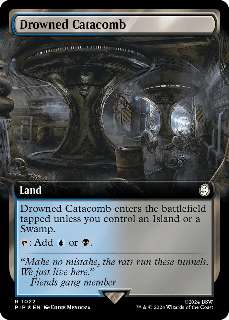 Drowned Catacomb (Extended Art) (Surge Foil) [Fallout] MTG Single Magic: The Gathering  | Multizone: Comics And Games
