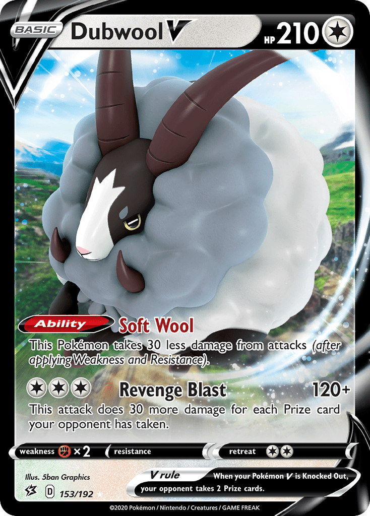 Dubwool V (153/192) [Sword & Shield: Rebel Clash] Pokemon Single Pokémon  | Multizone: Comics And Games