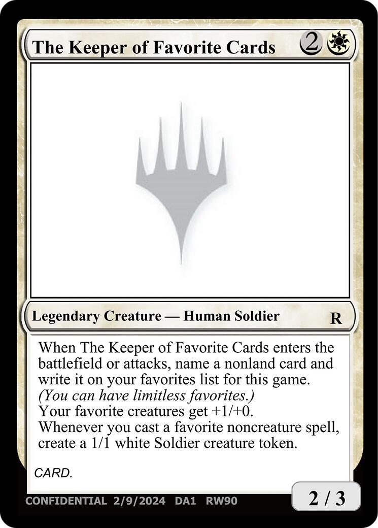 The Keeper of Favorite Cards (2/9/2024) [Unknown Event] | Multizone: Comics And Games