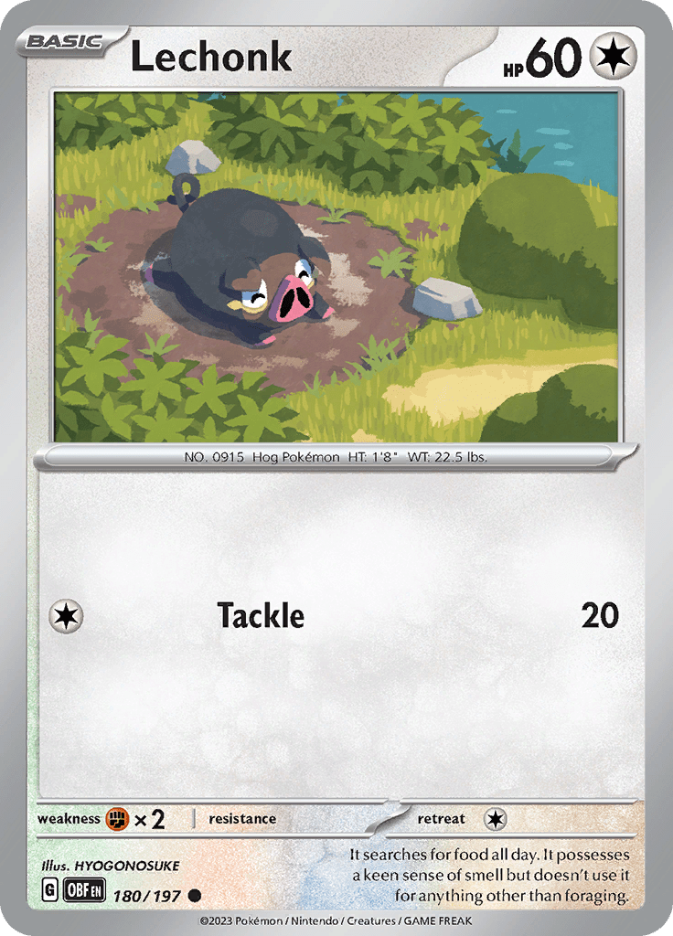 Lechonk (180/197) [Scarlet & Violet: Obsidian Flames] Pokemon Single Pokémon  | Multizone: Comics And Games