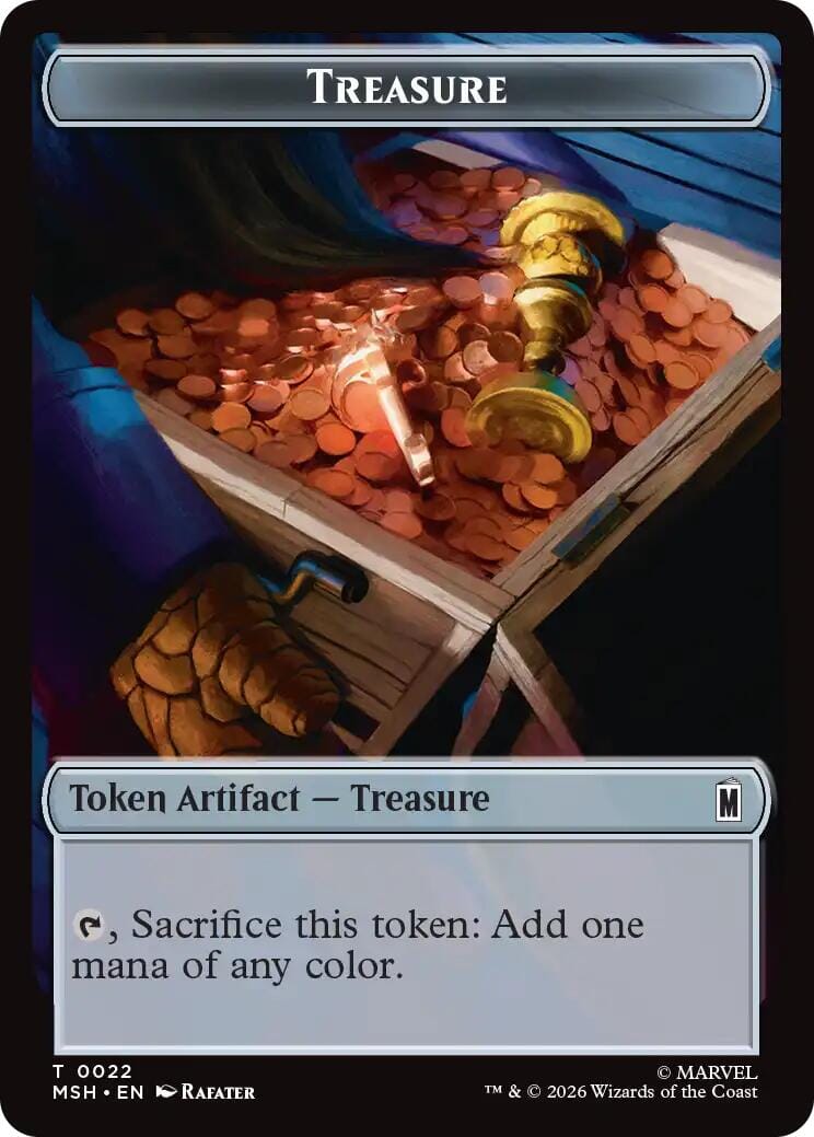 Treasure (022) // Rogue (009) Double-Sided Token [Marvel Super Heroes Commander Tokens] MTG Single Magic: The Gathering  | Multizone: Comics And Games