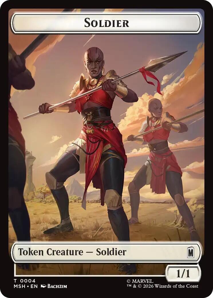 Soldier // Clue Double-Sided Token [Marvel Super Heroes Tokens] MTG Single Magic: The Gathering  | Multizone: Comics And Games