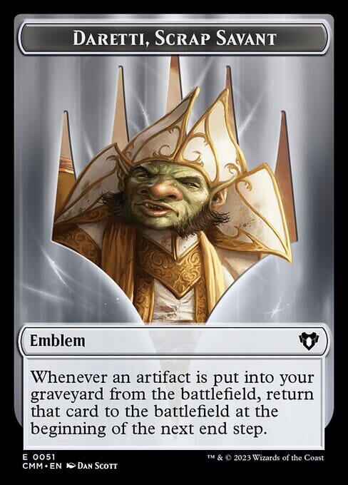 Thopter // Emblem - Daretti, Scrap Savant Double-Sided Token [Commander Masters Tokens] MTG Single Magic: The Gathering  | Multizone: Comics And Games