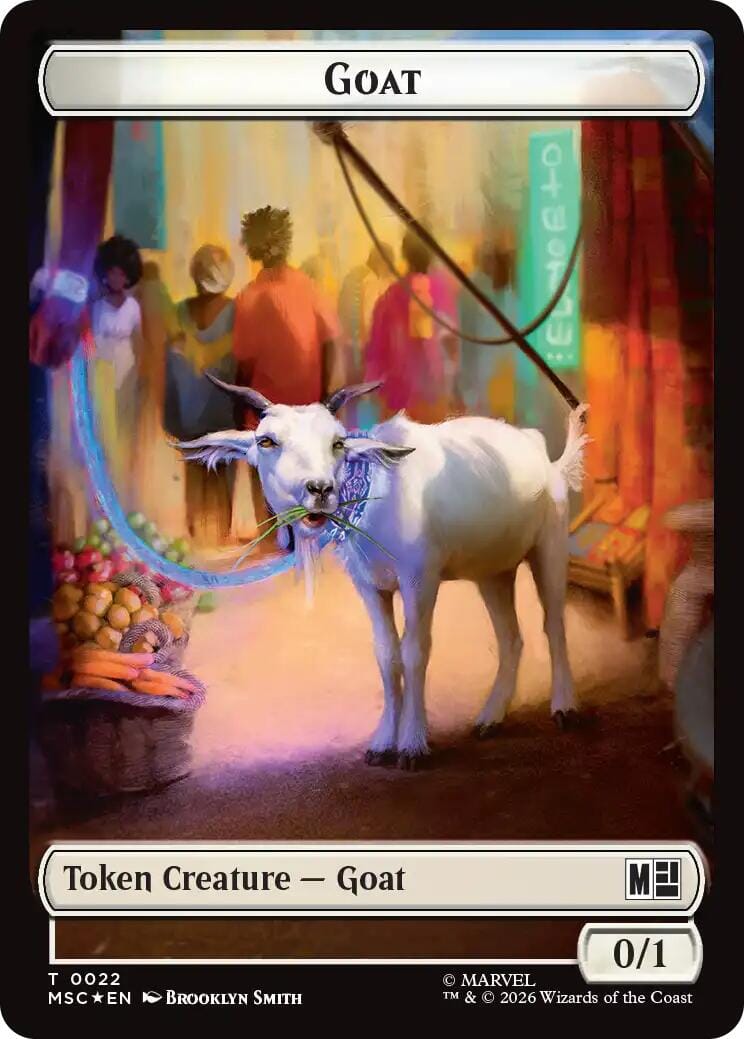 Goat // Soldier Double-Sided Token (Surge Foil) [Marvel Super Heroes Commander Tokens] MTG Single Magic: The Gathering  | Multizone: Comics And Games