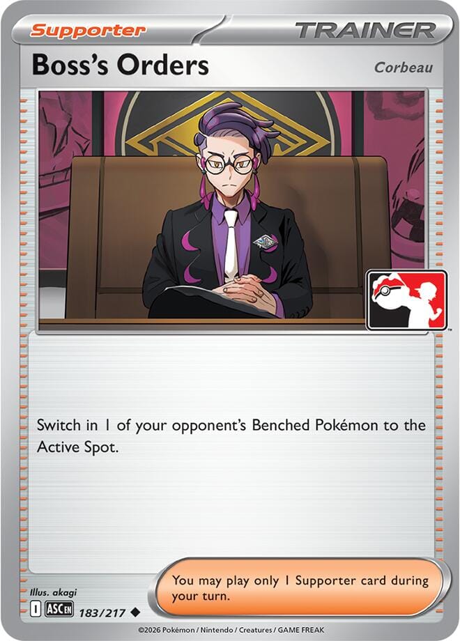 Boss's Orders [Corbeau] (183/217) [Prize Pack Series Nine] Pokemon Single Pokémon  | Multizone: Comics And Games