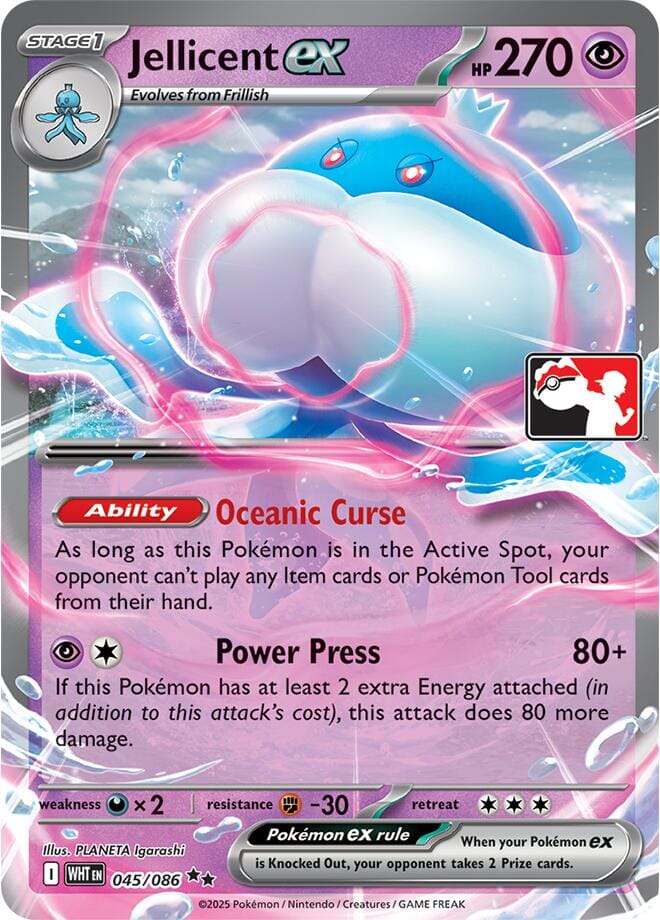 Jellicent ex (045/086) [Prize Pack Series Nine] Pokemon Single Pokémon  | Multizone: Comics And Games